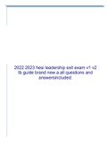 2022 2023 Hesi Leadership ExiAuide brand new a all questions and answers  included.