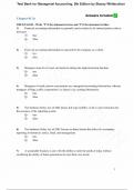 Test Bank - for Managerial Accounting, 5th Edition by Stacey Whitecotton, All Chapters 1-13 |Complete Guide A+