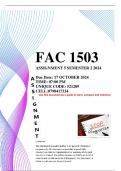 Fac1503 Assgnment 5 Semester 2 2024 (COMPLETE QUESTIONS AND ANSWERS) Due date 17 October 2024 Time 09:00PM