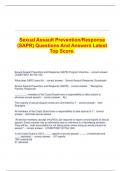   Sexual Assault Prevention/Response (SAPR) Questions And Answers Latest Top Score.