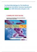 COMPLETE TEST BANK: Microbiology For The Healthcare Professional 2nd Edition By Karin C. Vanmeter Latest Update.