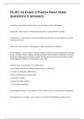 PLSC 14 Exam 3 Piazza Penn State questions n answers 