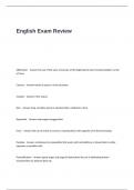 English Exam Review Questions and Answers