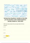 Solving Linear Equations Exam Bundle Pack. 