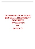 Test Bank: Health and Physical Assessment In Nursing, 3rd Edition, by DAmico,