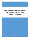 Basic Anatomy and Physiology, 2nd Edition Martin Caon, Exam Test Bank