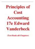 Principles of Cost Accounting 17th Edition By Edward Vanderbeck (Test Bank)