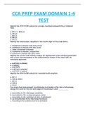  CCA PREP EXAM DOMAIN 1-6 PRACTICE TEST 1 QUESTIONS AND ANSWERS WITH COMPLETE SOLUTIONS, A+ RATED.