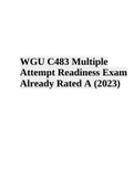 WGU C483 Multiple Attempt Readiness Exam Already Rated A (2023)