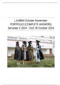 LJU4804 October November PORTFOLIO (COMPLETE ANSWERS) Semester 2 2024 - DUE 18 October 2024; 100% TRUSTED Complete, trusted solutions and explanations.