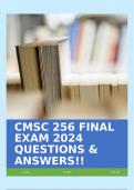 CMSC 256 FINAL EXAM 2024 QUESTIONS & ANSWERS!!