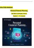 Solution Manual for Personal Financial Planning, 16th Edition by Randy Billingsley, Lawrence J. Gitman All Chapters 1 to 15 complete Verified editon