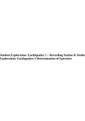 Student Exploration: Earthquakes 1 – Recording Station & Student Exploration: Earthquakes 2-Determination of Epicenter.