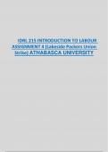 IDRL 215 INTRODUCTION TO LABOUR  ASSIGNMENT 4 (Lakeside Packers Union  Strike) ATHABASCA UNIVERSITY