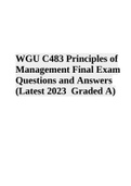 WGU C483 Final Exam 2023 (Questions and Answers Latest Graded A+)
