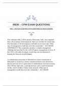 IREM – CPM EXAM QUESTIONS WITH GUARANTEED ACCURATE ANSWERS