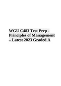 WGU C483 Test Prep (Latest 2023 Graded A+)