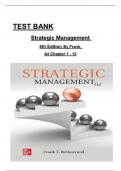 TEST BANK For Strategic Management, 6th Edition  By Rothaermel Frank, All Chapters 1 to 12 complete Verified editon ISBN: 9781266191862