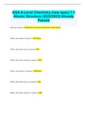 A-level Chemistry Definitions 100% Pass