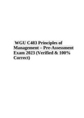 WGU C483 Pre-Assessment Exam 2023 (Verified & Rated A)