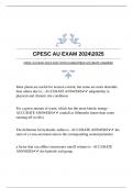 CPESC AU EXAM 20242025 WITH GUARANTEED ACCURATE ANSWERS