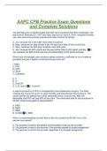 AAPC CPB Practice Exam Questions and Complete Solutions