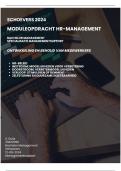 Voorbeeld Moduleopdracht Schoevers HR Management 2024, geslaagd cijfer 8, ontwikkeling en behoud medewerkers