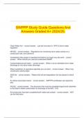 SWPPP Study Guide Questions And Answers Graded A+ 2024/25.