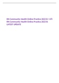 RN Community Health Online Practice 2023 B / ATI RN Community Health Online Practice 2023 B: LATEST UPDATE