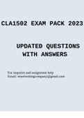 CLA1502 EXAM PACK 2023