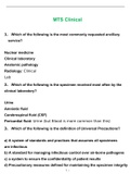 MTS Clinical Quiz 2023 with complete solution