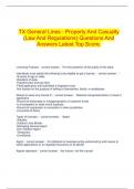  TX General Lines - Property And Casualty (Law And Regulations) Questions And Answers Latest Top Score.