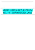 NURS 231 MODULE 5: PROBLEM SET: PATHOPHYSIOLOGY-2021