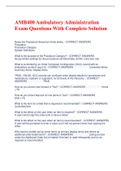 Bundle For Epic AMB 400 2023 Exam With Complete Solution