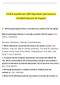 NAB Exam Review 2023 Questions and Answers (Verified Answers by Expert)