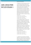 ABG ANALYSIS NCLEX EXAM 1 WITH ANSWERS BY EXPERT TUTOR