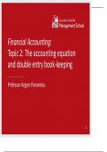 Introduction to financial accounting (rules and regulation of financial Statements and double entry bookkeeping)