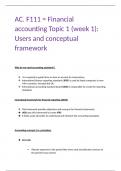 Lecture notes AcF 211 (AC.F111) 