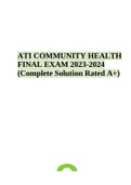 ATI COMMUNITY HEALTH FINAL EXAM 2023 