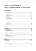 College aantekeningen Toepassing van Onderzoeksmethoden en Statistiek (201800025) 