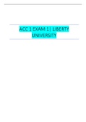 ACC 1 EXAM 1| LIBERTY UNIVERSITY