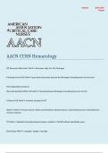 AACN CCRN Hematology With complete solutions