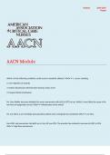 AACN Module Questions and answers