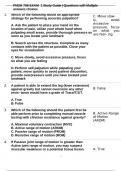 FNDH 709 EXAM  1 Study Guide | Questions with Multiple answers choices | Clinical Human Anatomy - 1st year MSAT