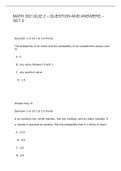 MATH 302 QUIZ 2 – QUESTION AND ANSWERS – SET 2. DOWNLOAD TO SCORE A