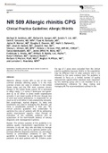 NR 509 Allergic rhinitis CPG Clinical Practice Guideline: Allergic Rhinitis