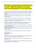 Emergency Preparedness and Response Course - CBRN for Medical Personnel and First Responders (4 hrs) JKO Exam