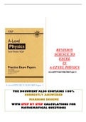 REVISION SCIENCE TO EXCEL IN A-LEVEL PHYSICS A-levelPHYSICS7408/3BB Paper 3