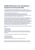 AHIMA RHIA Exam Prep (7th Edition) Questions And Answers 2023.