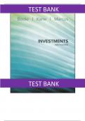 Test Bank for Investments, 12th Edition, Zvi Bodie, Alex Kane, Alan Marcus